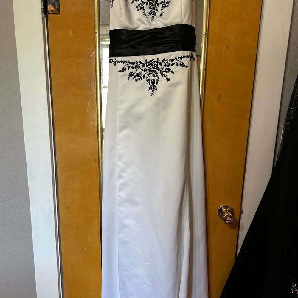 Masquerade Strapless Black and White Dress